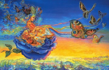 JW Schmetterling Prinzessin fantastische Ölgemälde